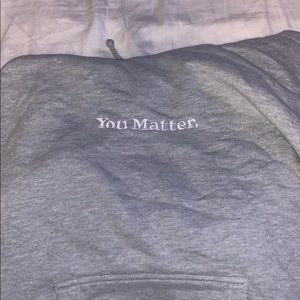 YOU MATTER GREY MEDIUM HOODIE